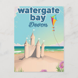 Cartes Pour Fêtes Annuelles affiche de vacances de château de sable de waterga