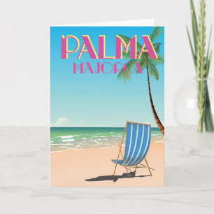 Cartes Pour Fêtes Annuelles Affiche de vacances de plage à Palma Majorque