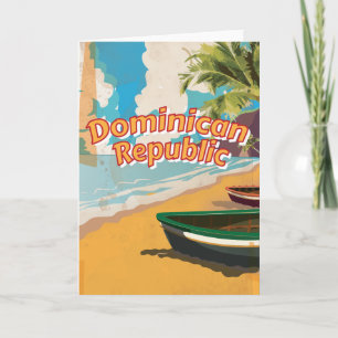 Cartes Pour Fêtes Annuelles Affiche de vacances vintage République dominicaine