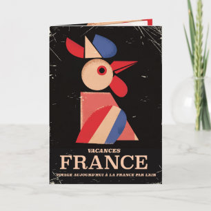 Cartes Pour Fêtes Annuelles Affiche de vacances vintage vieille France