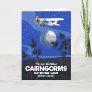 Cartes Pour Fêtes Annuelles Affiche de vol dans les Highlands écossais Cairngo