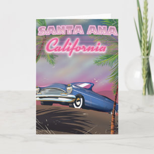Cartes Pour Fêtes Annuelles Affiche de voyage à Santa Ana Californie