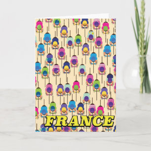 Cartes Pour Fêtes Annuelles Affiche de voyage à vélo en France