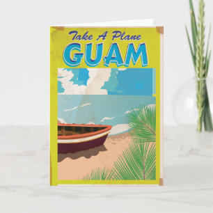 Cartes Pour Fêtes Annuelles Affiche de voyage ancienne de Guam