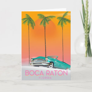 Cartes Pour Fêtes Annuelles Affiche de voyage Boca Raton Floride.