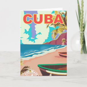 Cartes Pour Fêtes Annuelles Affiche de voyage cubaine