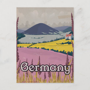 Cartes Pour Fêtes Annuelles Affiche de voyage de campagne vintage d'Allemagne