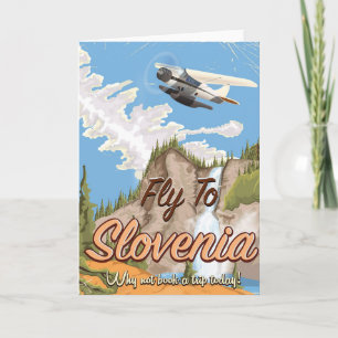 Cartes Pour Fêtes Annuelles Affiche de voyage de style vintage slovène