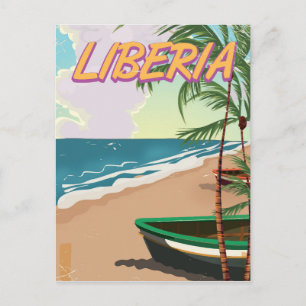 Cartes Pour Fêtes Annuelles Affiche de voyage de vacances au Liberia