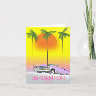 Cartes Pour Fêtes Annuelles Affiche de voyage de voiture classique de Bradento