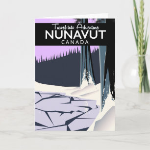 Cartes Pour Fêtes Annuelles affiche de voyage du Nunavut Canada