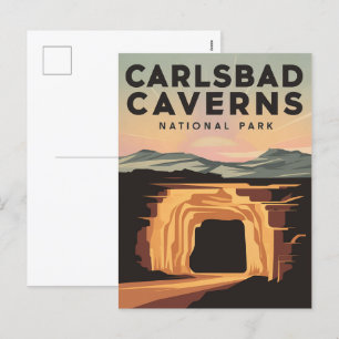 Cartes Pour Fêtes Annuelles Affiche de voyage du parc national des Cavernes Ca