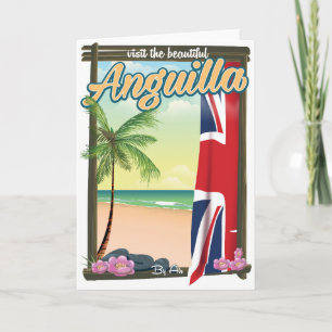 Cartes Pour Fêtes Annuelles Affiche de voyage du Territoire britannique d'Angu