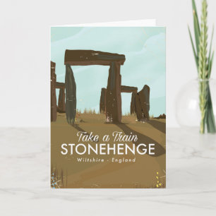 Cartes Pour Fêtes Annuelles Affiche de voyage du train Stonehenge Wiltshire