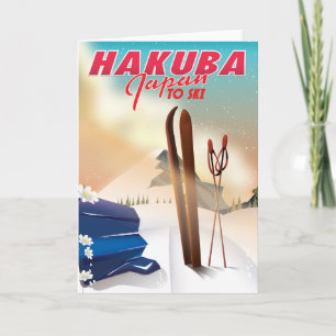 Cartes Pour Fêtes Annuelles Affiche de voyage japonaise Hakuba.