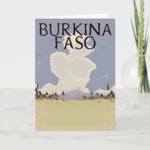 Cartes Pour Fêtes Annuelles Affiche de voyage paysage Burkina Faso