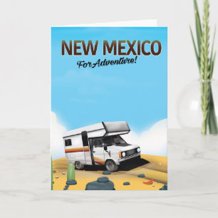 Cartes Pour Fêtes Annuelles Affiche de voyage "Pour l'aventure" du Nouveau-Mex