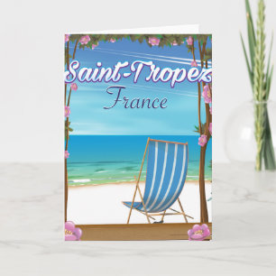 Cartes Pour Fêtes Annuelles Affiche de voyage Saint-Tropez France