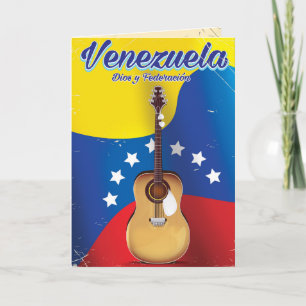 Cartes Pour Fêtes Annuelles Affiche de voyage Venezuela Dios y Federación