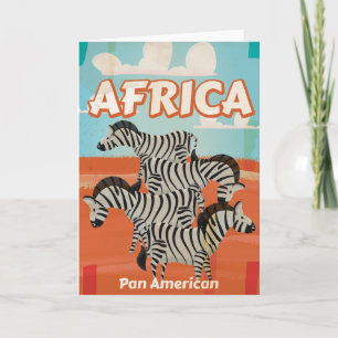 Cartes Pour Fêtes Annuelles Affiche de voyage vintage Afrique