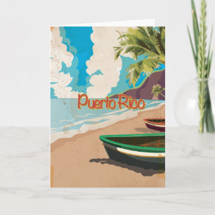 Cartes Pour Fêtes Annuelles Affiche de voyage vintage de Porto Rico