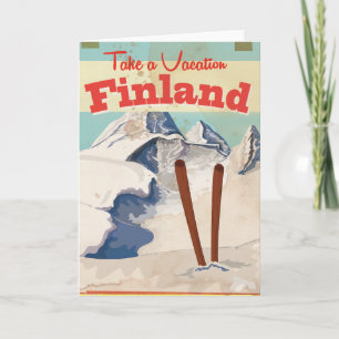 Cartes Pour Fêtes Annuelles Affiche de voyage vintage Finlande