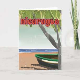 Cartes Pour Fêtes Annuelles Affiche de voyage vintage Nicaragua.