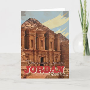 Cartes Pour Fêtes Annuelles Affiche de voyage vintage pour les vacances en Jor