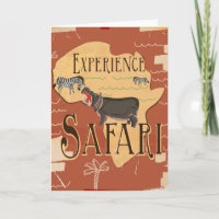 Affiche de voyage vintage Safari africain