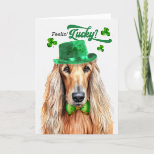 Cartes Pour Fêtes Annuelles Afghan Hound Dog Lucky St Patrick's Day