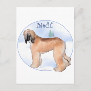 Cartes Pour Fêtes Annuelles Afghan Hound Noel