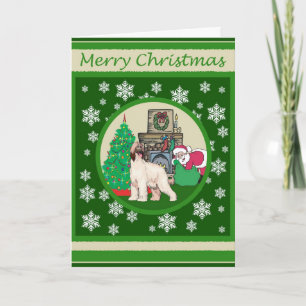 Cartes Pour Fêtes Annuelles Afghanistan Hound Noël à l'ancienne