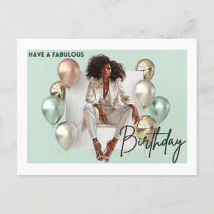 Cartes Pour Fêtes Annuelles African American Black Queen Melanin Sista Shopp