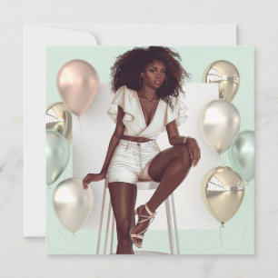 Cartes Pour Fêtes Annuelles African American Black Queen Melanin Sista Shopp
