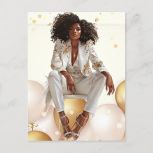 Cartes Pour Fêtes Annuelles African American Black Queen Melanin Sista Shopp
