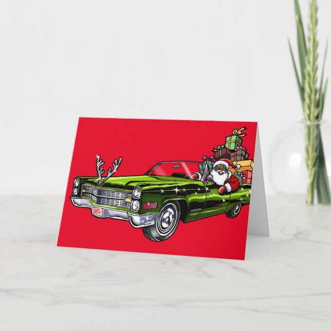 Cartes Pour Fêtes Annuelles African American Hipster Père Noël (Devant)