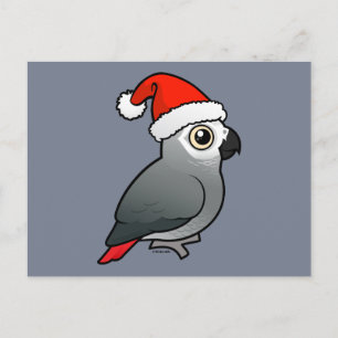 Cartes Pour Fêtes Annuelles African Grey Père Noël