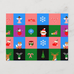 Cartes Pour Fêtes Annuelles afrique santa claus colorblock