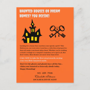 Cartes Pour Fêtes Annuelles Agence immobilière Halloween drôle