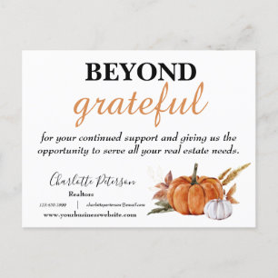 Cartes Pour Fêtes Annuelles Agent immobilier Joyeux Thanksgiving