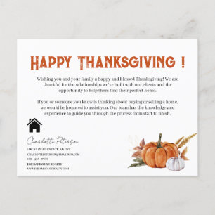 Cartes Pour Fêtes Annuelles Agent immobilier Pop By Recette de Thanksgiving 