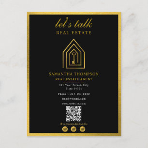 Cartes Pour Fêtes Annuelles Agent Immobilier Realtor Clé Dorée Logo Maison