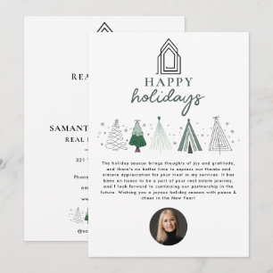 Cartes Pour Fêtes Annuelles Agent immobilier Realtor Noël Joyeux vacances