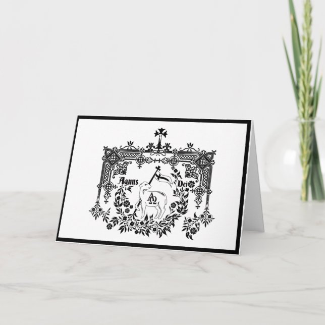 Cartes Pour Fêtes Annuelles Agnus Dei Lamb de Dieu (Devant)
