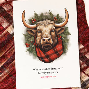 Cartes Pour Fêtes Annuelles Agritourisme Russe Red Buffalo