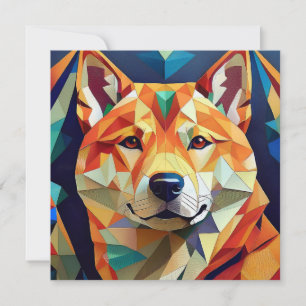 Cartes Pour Fêtes Annuelles AI Cubism Chien
