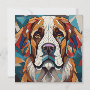 Cartes Pour Fêtes Annuelles AI Cubism Chien