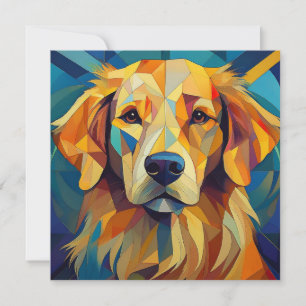 Cartes Pour Fêtes Annuelles AI Cubism Chien