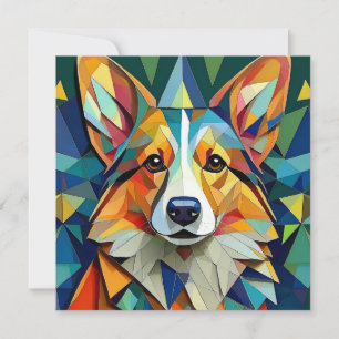 Cartes Pour Fêtes Annuelles AI Cubism Chien