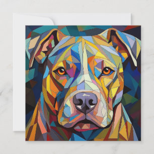 Cartes Pour Fêtes Annuelles AI Cubism Chien